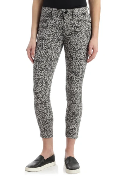 Mavi Tess Leo Cropped Skinny Jeans In Gray Leopard In Smoke Leo