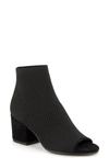 Eileen Fisher Women's Margate Stretch Open-toe Booties In Black Stretch Fabric