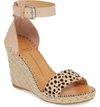 Dolce Vita Women's Noor Espadrille Wedge Sandals In Leopard Print Calf Hair