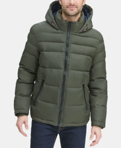 Tommy Hilfiger Men's Quilted Puffer Jacket, Created For Macy's In Olive