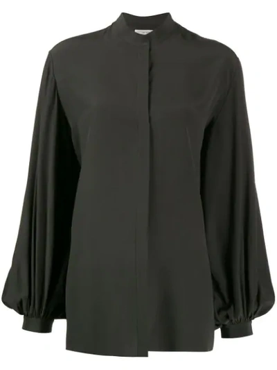 The Row Concealed Front Shirt In Dfg Green
