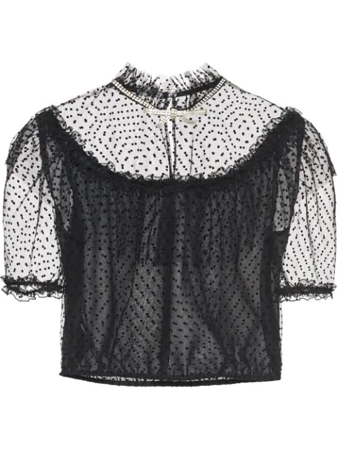 miu miu embroidered blouse