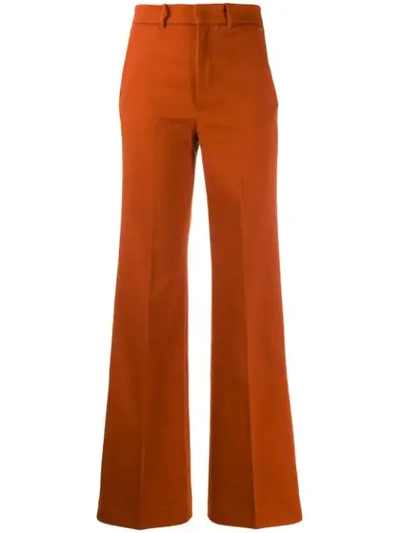 Joseph Flared Tailored Trousers In 0105 Tobacco