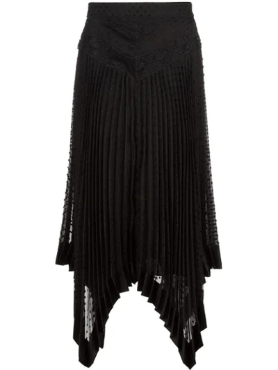 Zimmermann Handkerchief Hem Midi Skirt In Black
