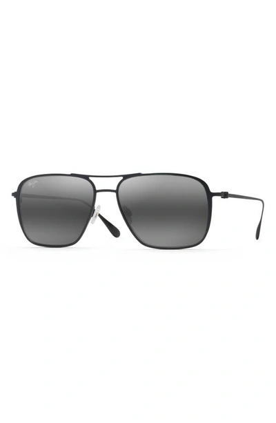 Maui Jim Men's Beaches Polarized Lightweight Titanium Sunglasses In Matte Black