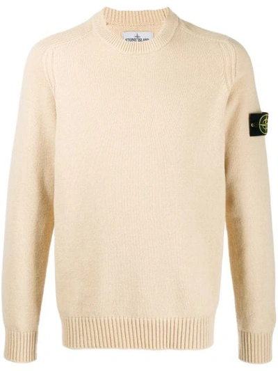 Stone Island Fine Knit Jumper In Neutrals