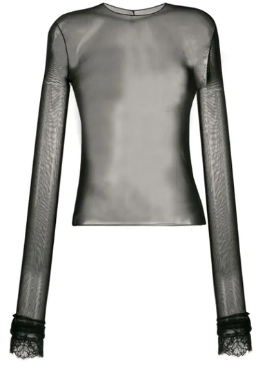 Philosophy Di Lorenzo Serafini Sheer Top In Black
