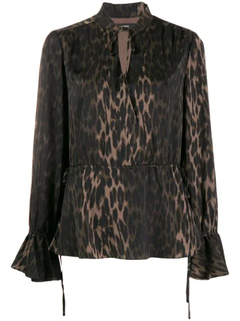 Steffen Schraut Luxury Animal Blouse In Neutrals Modesens