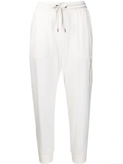 Brunello Cucinelli Tapered Track Trousers In White