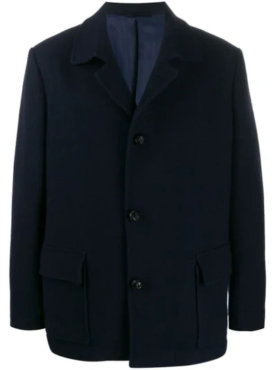 Mp Massimo Piombo Boxy Fit Jacket In Blue