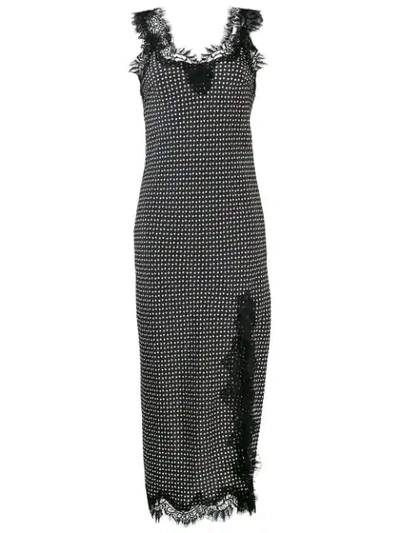 Gold Hawk Dove Star Slip Dress In Black