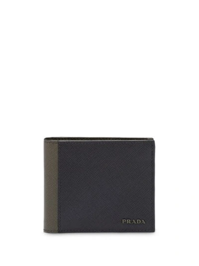 Prada Bi-fold Logo Wallet In Black