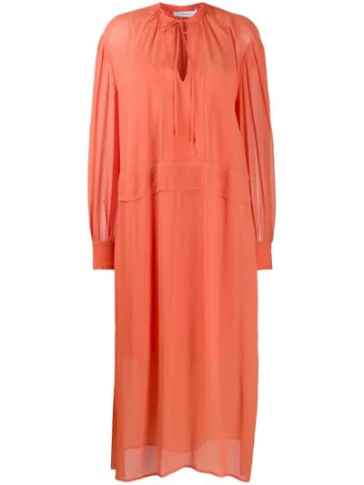 Calvin Klein Oversized Shirt Dress In Orange