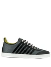 Dsquared2 Stripe Panel Sneakers In Grey