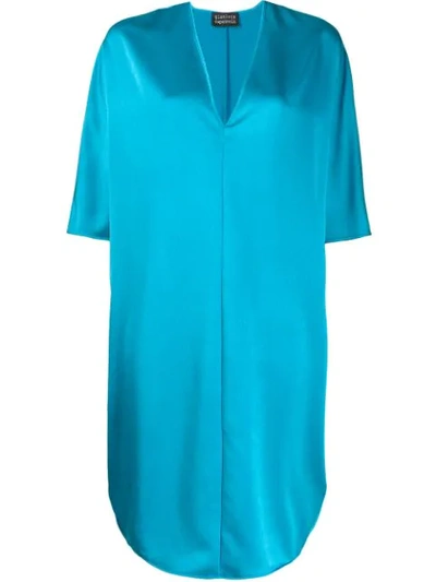 Gianluca Capannolo V-neck Loose Dress In Blue