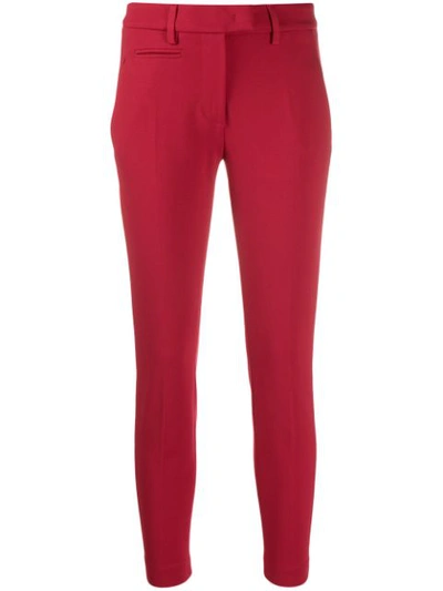Dondup Cropped Leggings In Red
