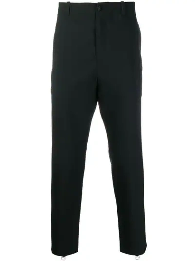 Oamc Bleach Straight-leg Tailored Trousers In Black