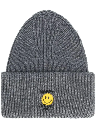 Philosophy Di Lorenzo Serafini Emoji Ribbed Knit Beanie In 1507 Grey