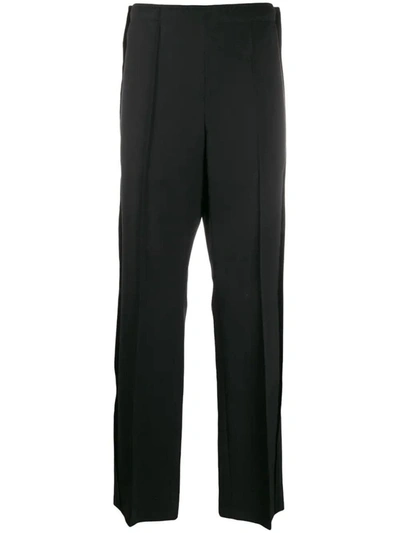 Maison Margiela Front Pleat Tailored Trousers In Black