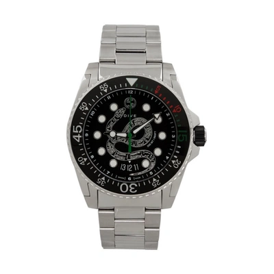 Gucci Silver Dive Snake Watch