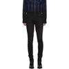 Amiri Painter Military Patches Skinny Jeans In Rough Black