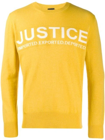 Just Cavalli Justice Sweater In Yellow