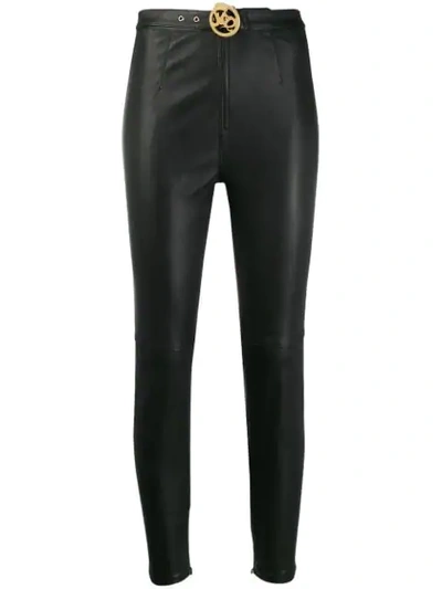 Just Cavalli Belted Skinny Trousers In Black