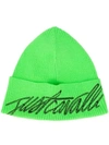 Just Cavalli Logo Beanie Hat In Green