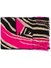 Just Cavalli Knitted Scarf In Pink