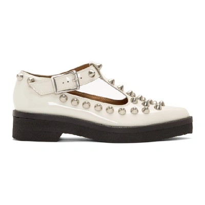Marc Jacobs The Mary Jane Studded Flats In 100 White