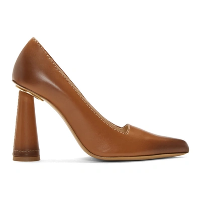 Jacquemus Brown 'les Chaussuers Leon' Heels In Camel
