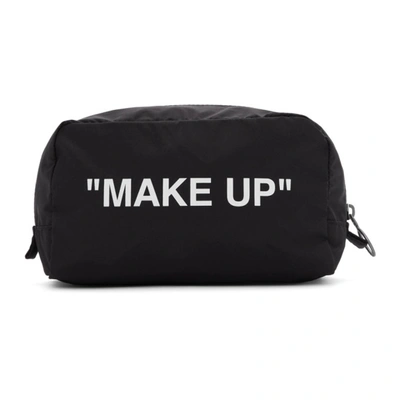 Off-white Black And White Make Up Pouch In Black/white