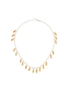 Isabel Marant Shell Charm Short Necklace In Silver
