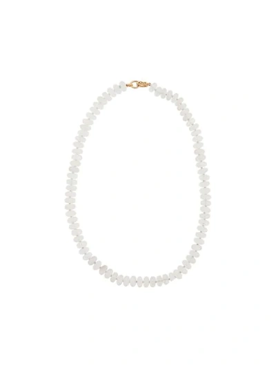 Irene Neuwirth 18kt Yellow Gold Bead Necklace In White