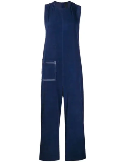 Sara Lanzi Wide Leg Jumpsuit In Blue