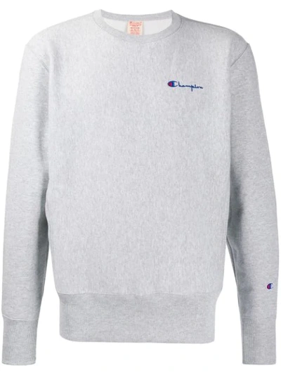 Champion Small Script Sweatshirt In Grey