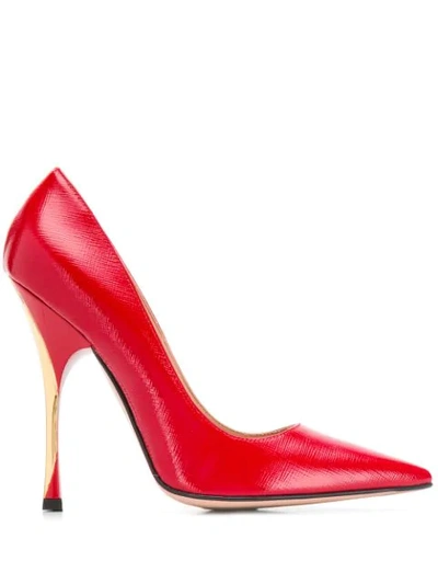 Roberto Festa Tosca Pointed-toe Pumps In Red