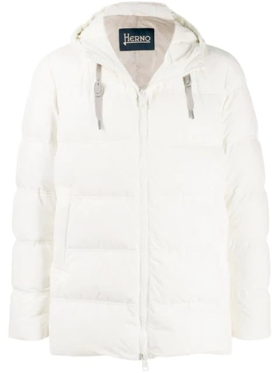 Herno Short Padded Jacket In White