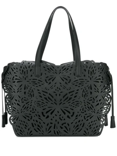 Sophia Webster Liara Lasercut-butterfly Tote Bag In Black