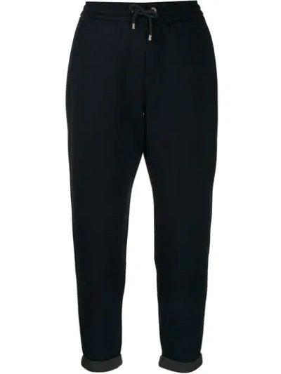 Brunello Cucinelli Tapered Track Pants In Blue