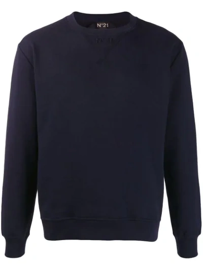 N°21 Logo Detail Sweatshirt In Blue