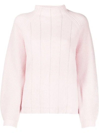 Peserico Ribbed Knit Jumper In Pink