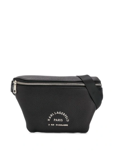 Karl Lagerfeld Logo Belt Bag In Black