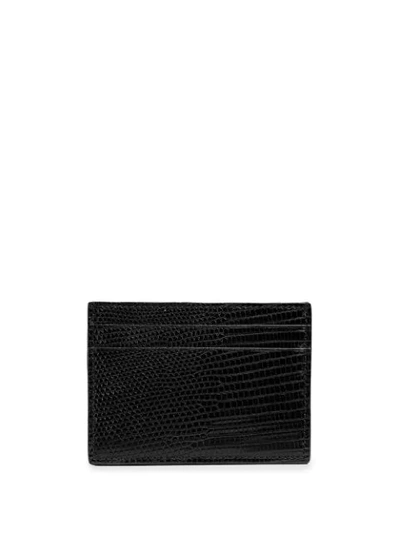 Gucci Lizard Card Case In Black