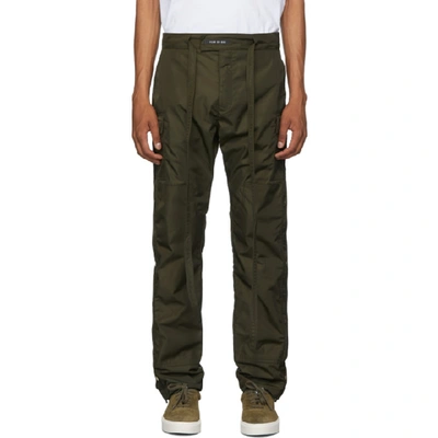 Fear Of God Green Nylon Snap Cargo Pants In 301olivegrn