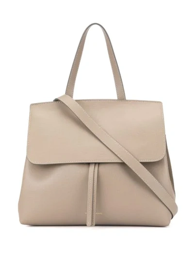 Mansur Gavriel Mini Lady Saffiano Leather Bag In Brown