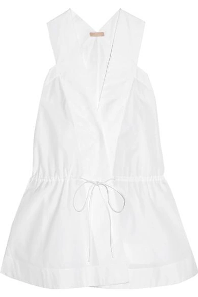 Alaïa Drawstring Flared Tank In White