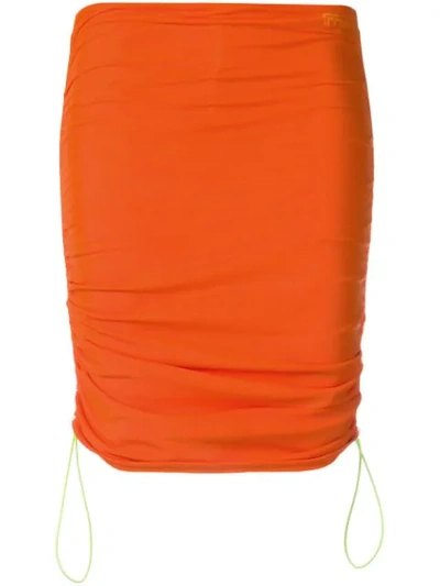 Miaou Orange Polyester Skirt