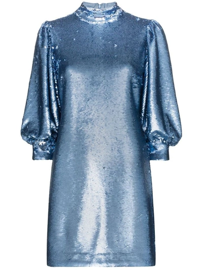 Ganni Women's Blue Polyester Dress