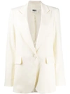 Mm6 Maison Margiela White Polyester Blazer In Ivory